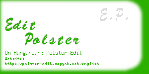 edit polster business card